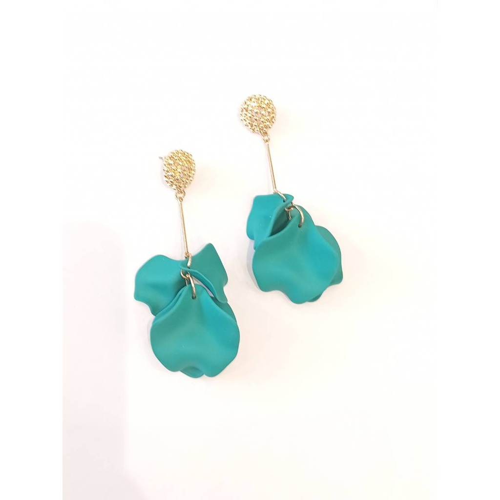 [MBBGVLRM TQ] Aretes Buganvilia  Rama (Turquesa)