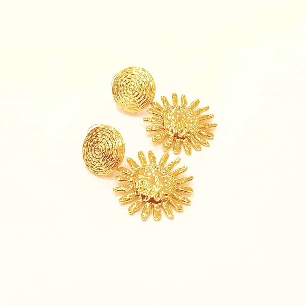 Aretes Sol Maya (Dorado)