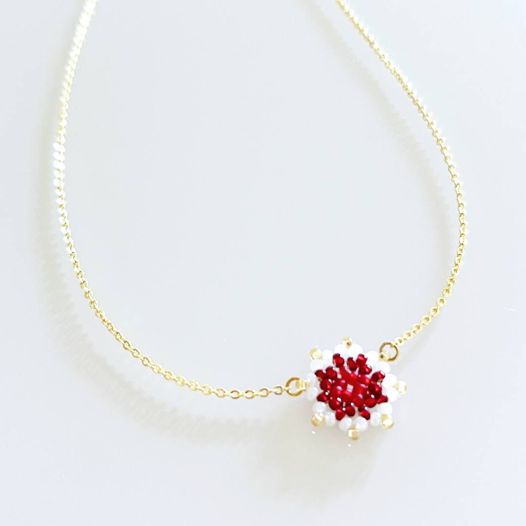 [CO19] Collar Mini Mandala  (Rojo)