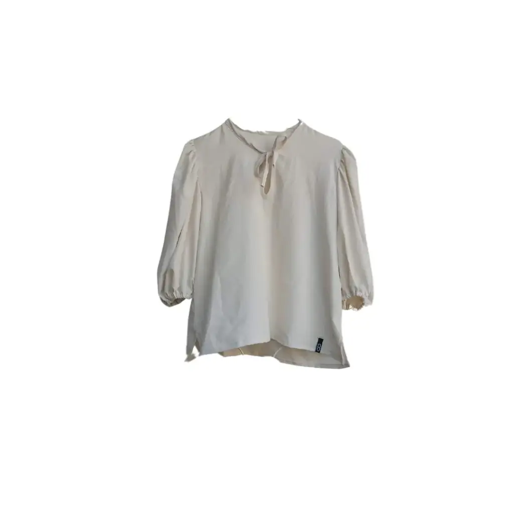 [TC6 IV] Blusa Manga Corta Abullonada  (Ivory)