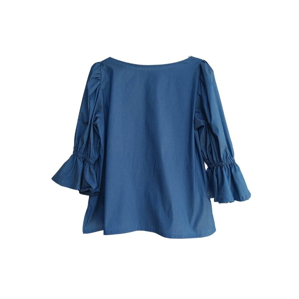 Blusa Manga Midi (XL, Blanco)