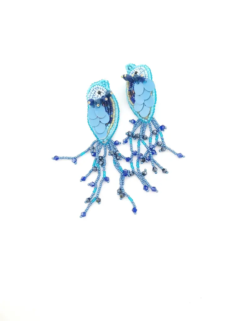 Aretes Mot Mot (Azul Rey)