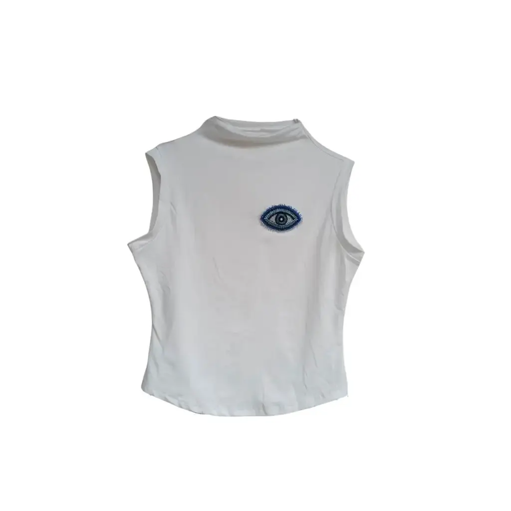 Camiseta ROJ Ojo (Blanco, L)