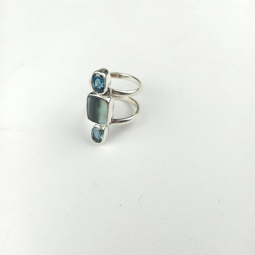 Anillo Doble Semipreciosas