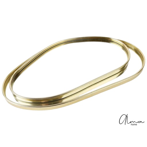 [AHBANESPOVAPEQ] Bandeja con espejo ovalada pequeña