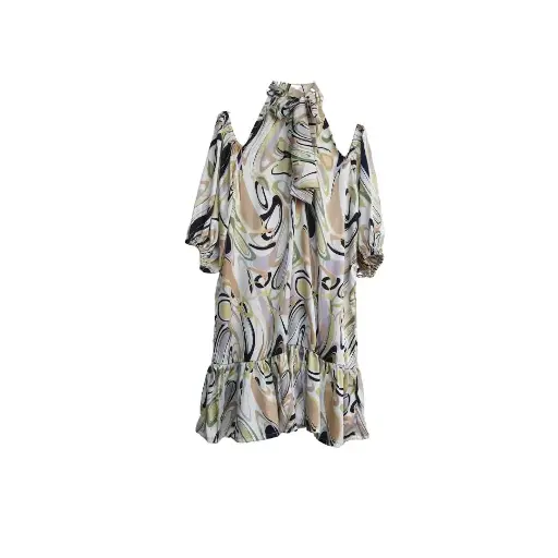 [TM10] Vestido Corto Hombros Afuera