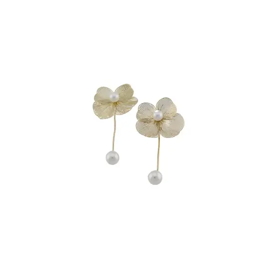[CH-EA-5827] Aretes Flor Encaje